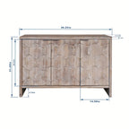 Meuble d'appoint style ferme, buffet en bois à 3 portes