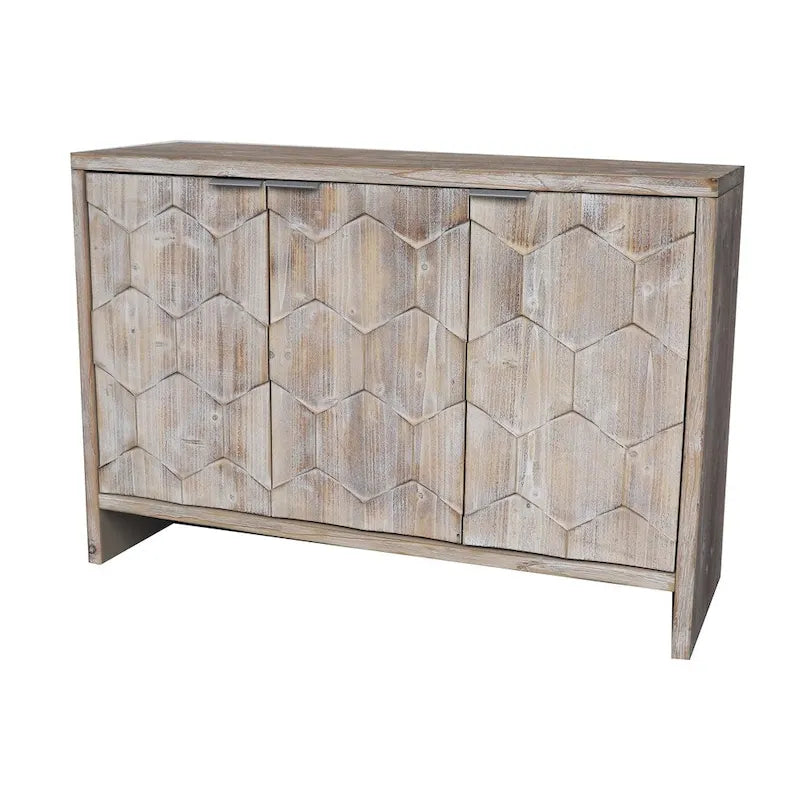 Meuble d'appoint style ferme, buffet en bois à 3 portes