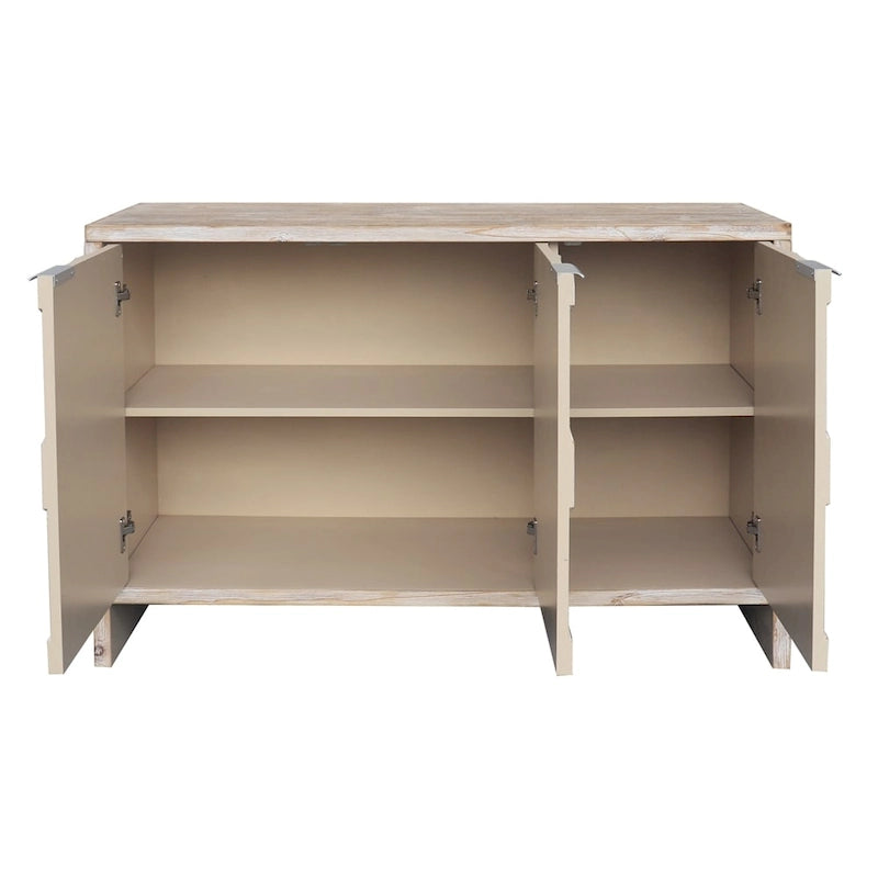 Meuble d'appoint style ferme, buffet en bois à 3 portes