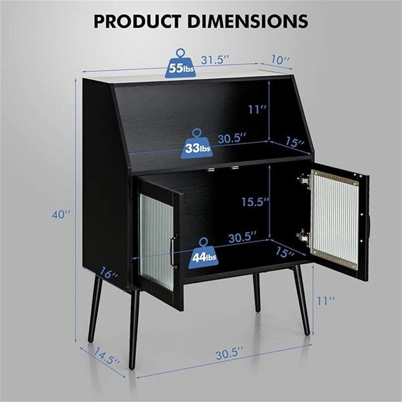 Armoire de rangement buffet - 16P x 31,5L x 40H