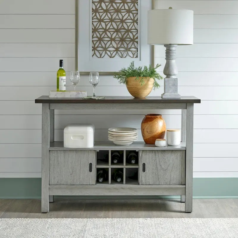 Bahut Newport gris fumé en carbone