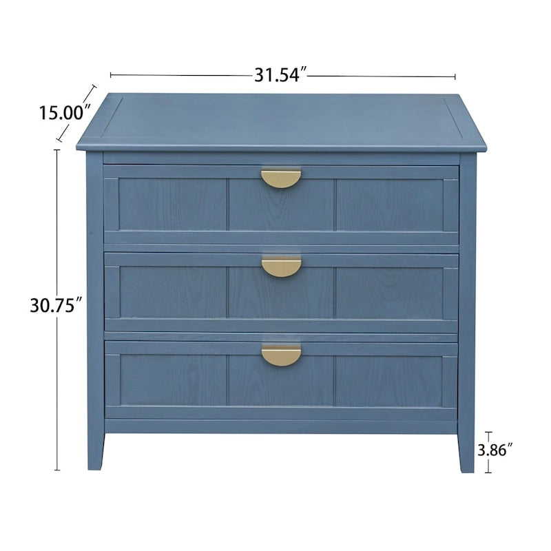 Commode à 3 tiroirs, convient pour la chambre à coucher, le salon