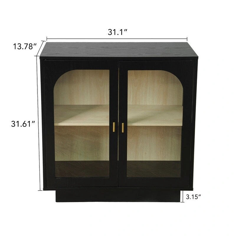 2 meubles de rangement avec portes vitrées pour le salon, la salle à manger, le bureau