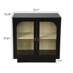 2 meubles de rangement avec portes vitrées pour le salon, la salle à manger, le bureau