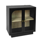 2 meubles de rangement avec portes vitrées pour le salon, la salle à manger, le bureau