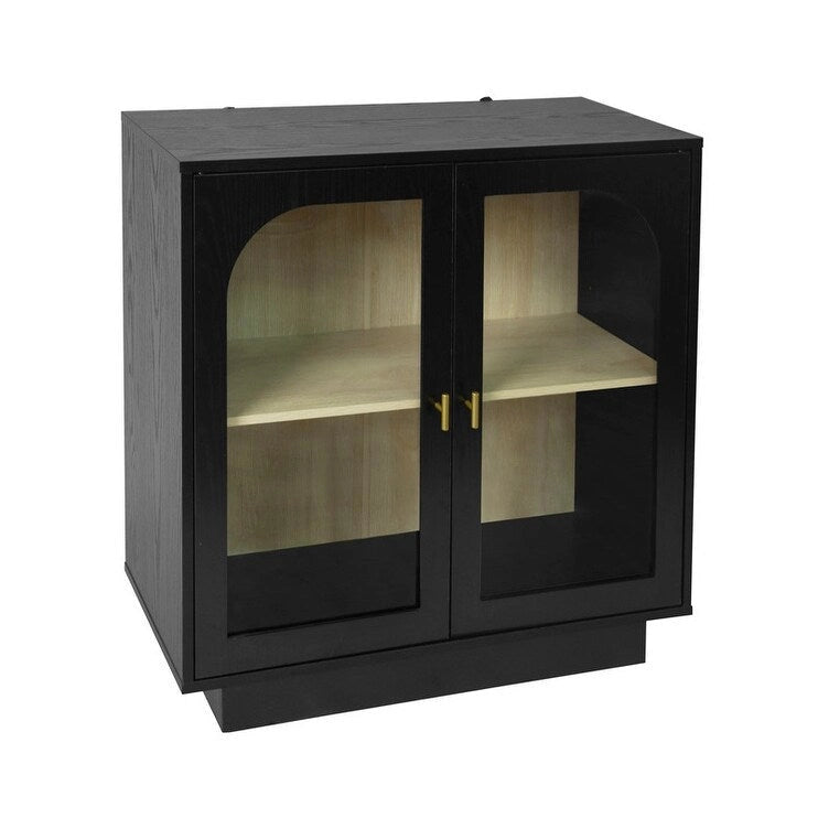 2 meubles de rangement avec portes vitrées pour le salon, la salle à manger, le bureau