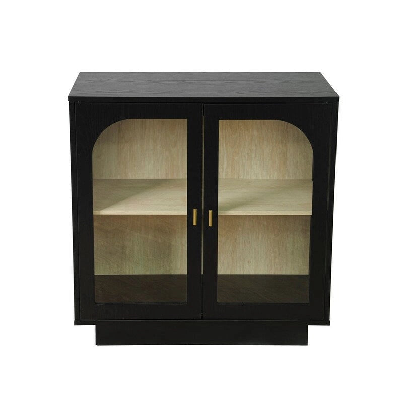 2 meubles de rangement avec portes vitrées pour le salon, la salle à manger, le bureau
