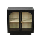 2 meubles de rangement avec portes vitrées pour le salon, la salle à manger, le bureau