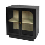 2 meubles de rangement avec portes vitrées pour le salon, la salle à manger, le bureau