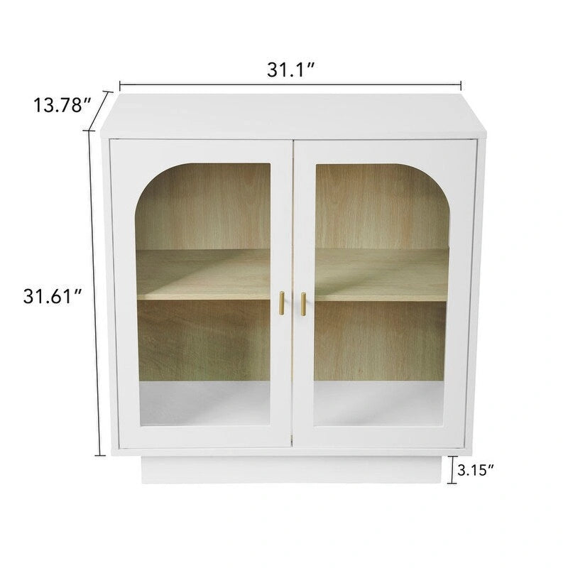 2 meubles de rangement avec portes vitrées pour le salon, la salle à manger, le bureau