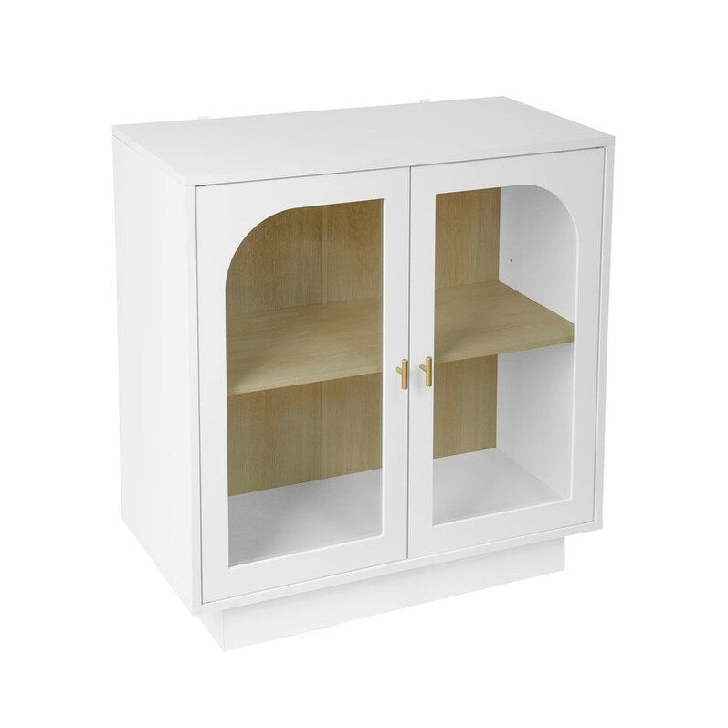 2 meubles de rangement avec portes vitrées pour le salon, la salle à manger, le bureau