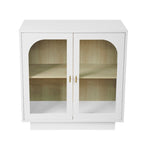 2 meubles de rangement avec portes vitrées pour le salon, la salle à manger, le bureau