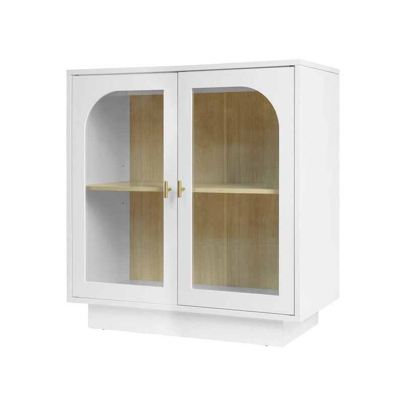 2 meubles de rangement avec portes vitrées pour le salon, la salle à manger, le bureau
