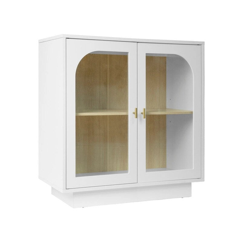 2 meubles de rangement avec portes vitrées pour le salon, la salle à manger, le bureau