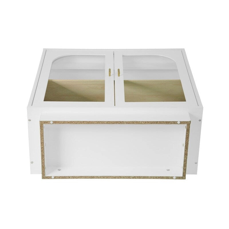 2 meubles de rangement avec portes vitrées pour le salon, la salle à manger, le bureau