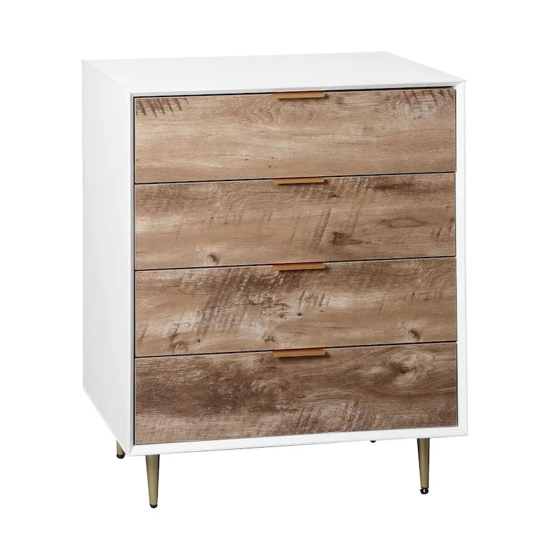 Commode haute en bois à 4 tiroirs