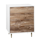 Commode haute en bois à 4 tiroirs
