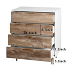 Commode haute en bois à 4 tiroirs