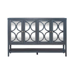 Meuble d'appoint quatre portes Cercle Vue Bleu Crépuscule