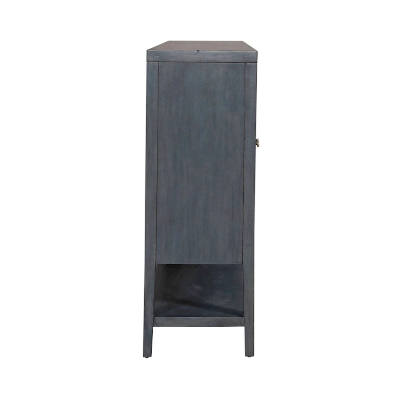 Meuble d'appoint quatre portes Cercle Vue Bleu Crépuscule