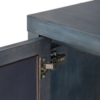 Meuble d'appoint quatre portes Cercle Vue Bleu Crépuscule