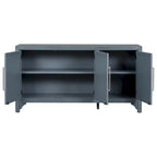 Buffet de rangement avec placage MDF+pin, étagères réglables, convient pour les salons, les entrées et les bureaux