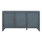 Buffet de rangement avec placage MDF+pin, étagères réglables, convient pour les salons, les entrées et les bureaux