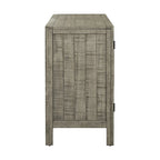 Buffet de rangement avec placage MDF+pin, étagères réglables, convient pour les salons, les entrées et les bureaux