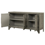 Buffet de rangement avec placage MDF+pin, étagères réglables, convient pour les salons, les entrées et les bureaux