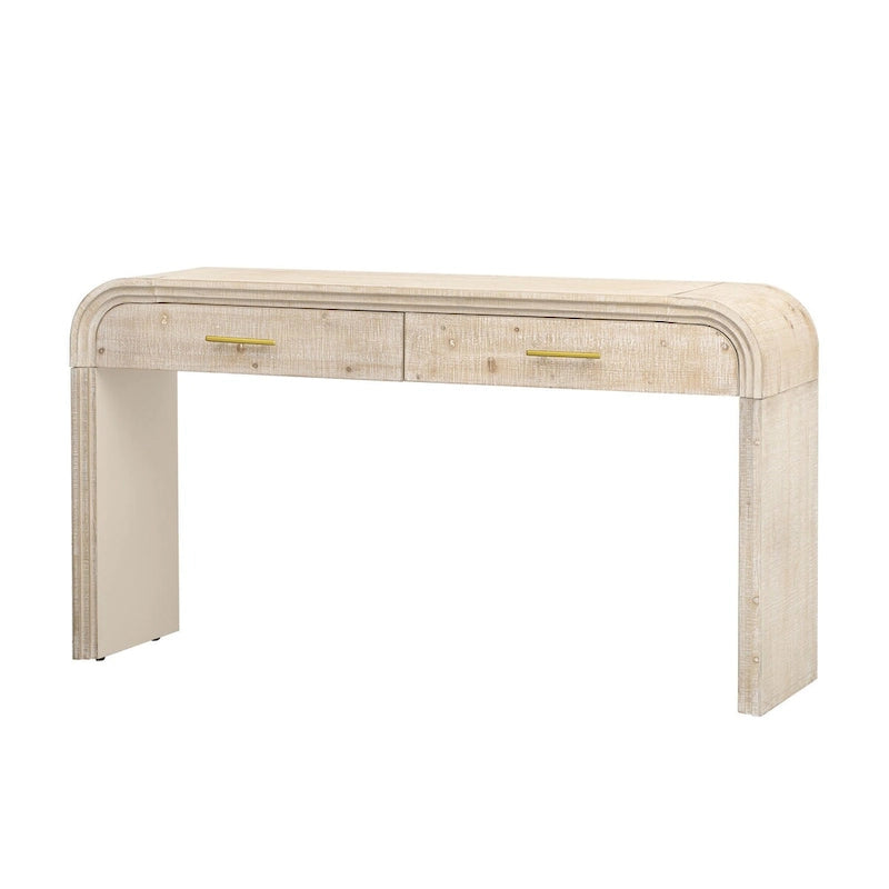 Ensemble unique de trois meubles sectionnels rétro comprenant un buffet, une console et une table basse, idéal pour