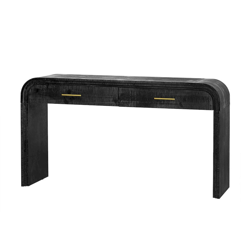 Ensemble unique de trois meubles sectionnels rétro comprenant un buffet, une console et une table basse, idéal pour