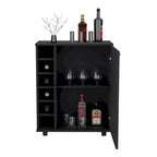 Dessertes de bar Wick avec rangement à vin intégré, armoire spacieuse et roulettes souples