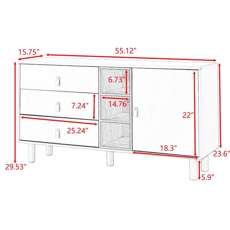 Meuble de rangement MM avec portes