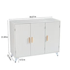 Meuble d'appoint avec texture ondulée, buffet, armoire d'appoint blanche avec porte, bibliothèque moderne pour cuisine, salon, entrée