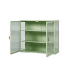 27.56Portes vitrées Armoire murale moderne à deux portes avec trois niveaux de rangement pour entrée, salon, salle de bain, salle à manger