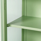 27.56Portes vitrées Armoire murale moderne à deux portes avec trois niveaux de rangement pour entrée, salon, salle de bain, salle à manger
