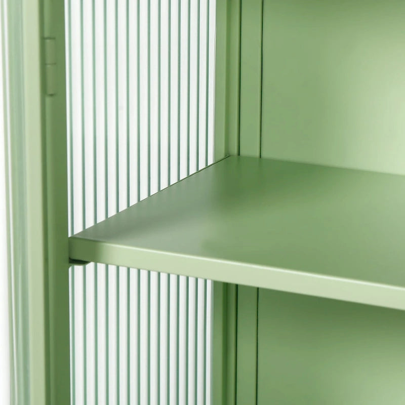 27.56Portes vitrées Armoire murale moderne à deux portes avec trois niveaux de rangement pour entrée, salon, salle de bain, salle à manger