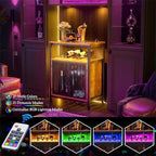 Meuble Bar à Vin avec Lumière RGB et Prise Électrique - 23.6P x 13.6L x 31H
