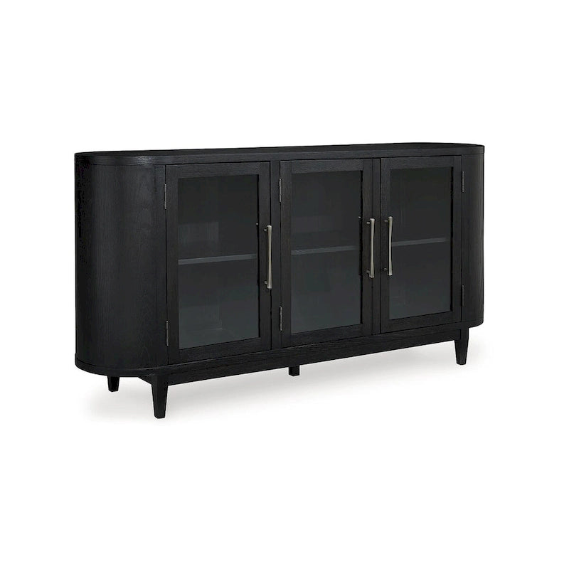 Signature Design by Ashley Rowanbeck Buffet de salle à manger noir/gris – 74,13 L x 17,13 P x 35,13 H
