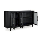 Signature Design by Ashley Rowanbeck Buffet de salle à manger noir/gris – 74,13 L x 17,13 P x 35,13 H