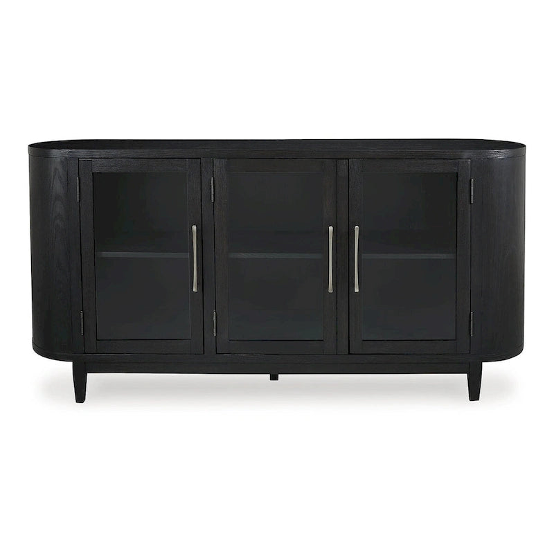 Signature Design by Ashley Rowanbeck Buffet de salle à manger noir/gris – 74,13 L x 17,13 P x 35,13 H