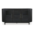 Signature Design by Ashley Rowanbeck Buffet de salle à manger noir/gris – 74,13 L x 17,13 P x 35,13 H