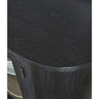 Signature Design by Ashley Rowanbeck Buffet de salle à manger noir/gris – 74,13 L x 17,13 P x 35,13 H