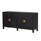 Caractéristiques uniques d'une armoire en placage de frêne avec portes à motif de lignes rayonnantes