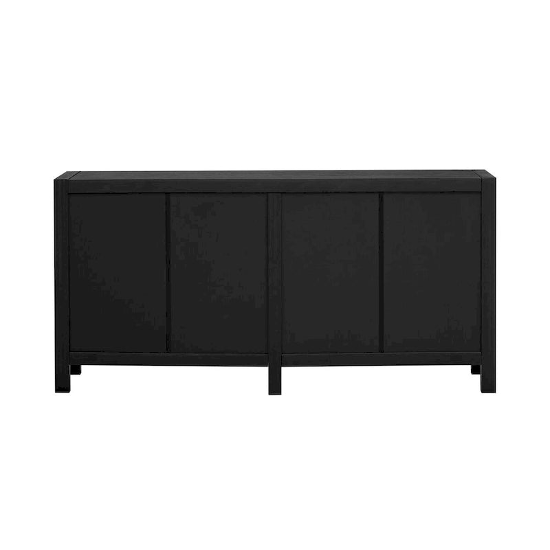 Caractéristiques uniques d'une armoire en placage de frêne avec portes à motif de lignes rayonnantes