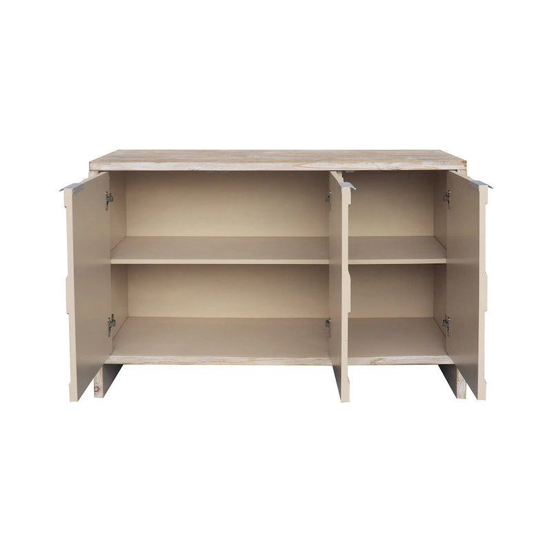 Buffet de style campagnard en bois à 3 portes