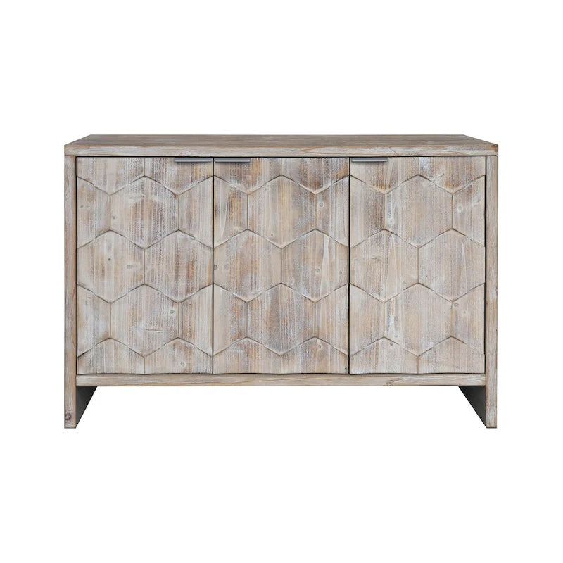 Buffet de style campagnard en bois à 3 portes