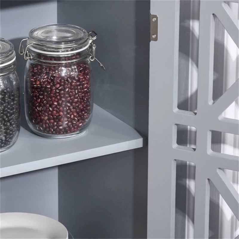 Meuble de cuisine anti-basculement en bois avec portes - N/A