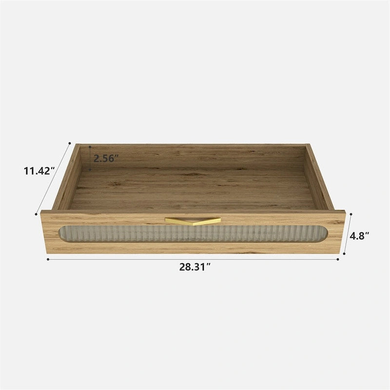 Bahut de style moderne rustique avec tiroir et étagère réglable