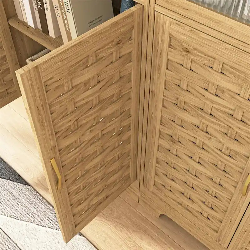 Bahut de style moderne rustique avec tiroir et étagère réglable